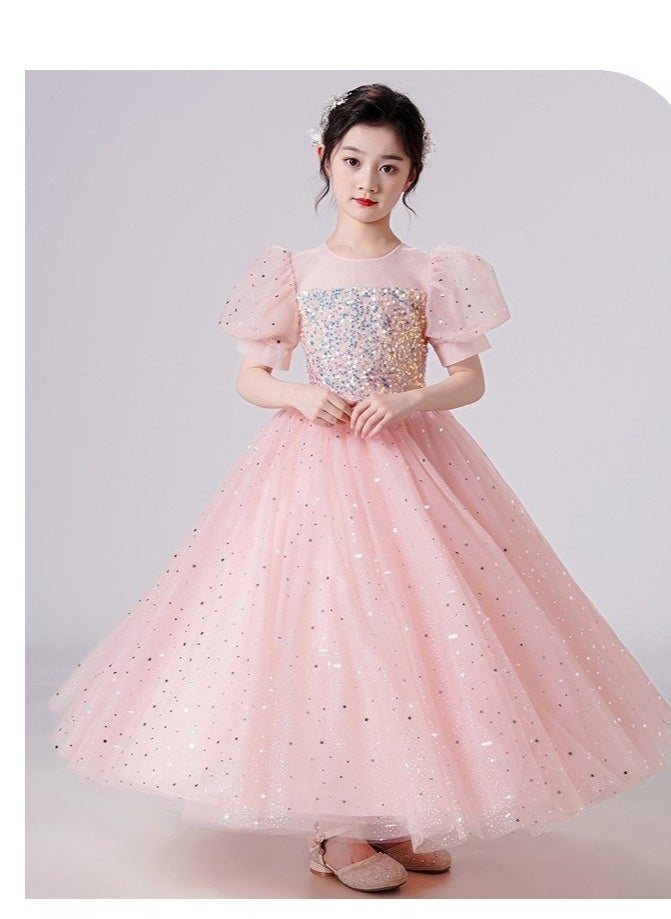 Girls Party Dresses Pink White red Longuette Performance Costume Wedding Activity Dress Host Clothing Princess Long Skirt Summer - pzsku/Z1143A96A18FF229BEB67Z/45/_/1719217525/fbdfbf6e-bd22-45ea-b870-1dd74276542f