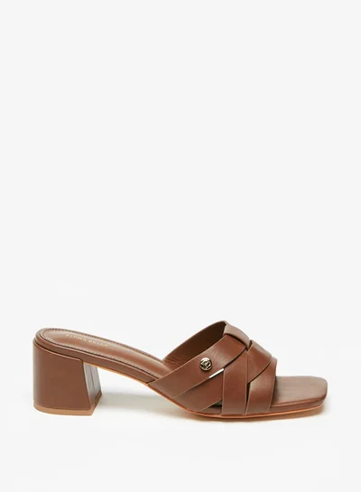 Flora Bella By Shoexpress Women's Strappy Slip-On Sandals With Block Heels