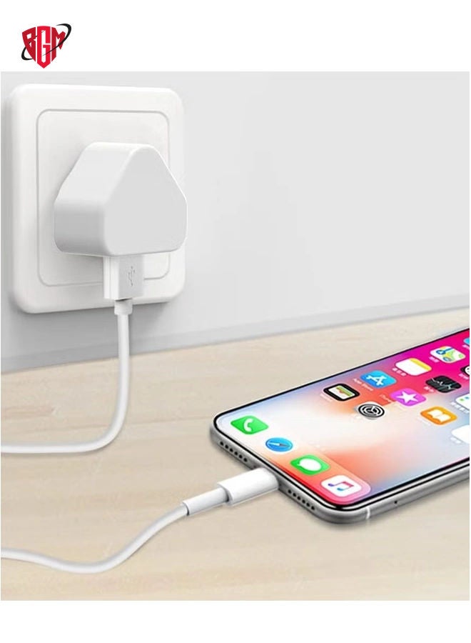 BGM 5V 1A Power Adapter Supply, USB Charger Cable and Plug Compatible for i Phone 5S, 6, 6S, 6 Plus, 6S Plus, 7, 7 Plus, 8, 8 Plus, XS, X, XS Max, 11, XR, i Pod Touch 5G Power  - Image 2