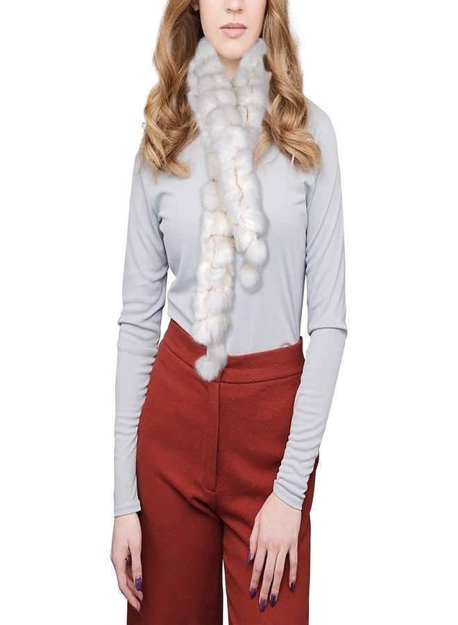 PG6 Real Rabbit Fur Scarf Warm Neck Wrap - Image 1