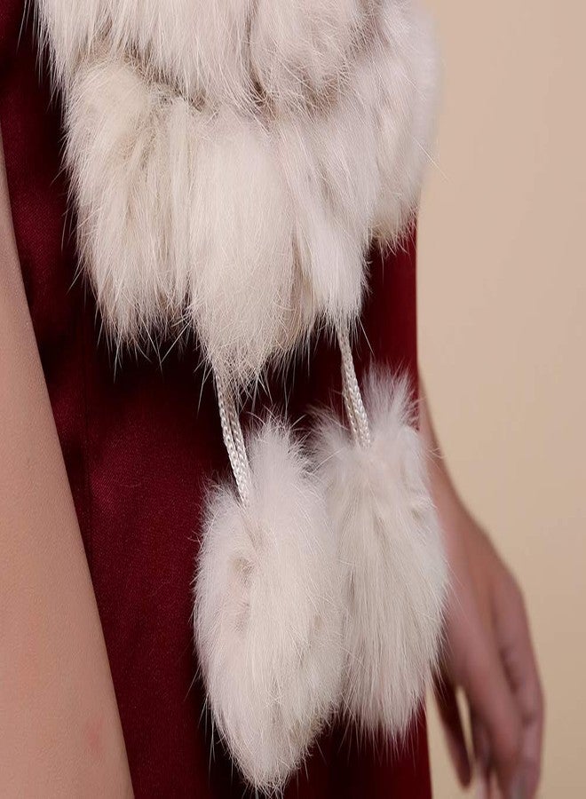 PG6 Real Rabbit Fur Scarf Warm Neck Wrap - Image 4