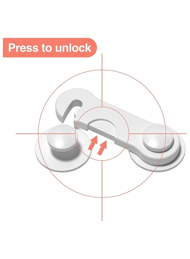 Zikra أقفال خزائن أمان الأطفال، أسهل لواصق 3M لحماية الأطفال، سهلة التركيب، قفل أدراجك وخزائنك لمنع الأطفال من الوصول إلى الأشياء الخطرة أو العبث بالأغراض، 10 قطع - Image 3