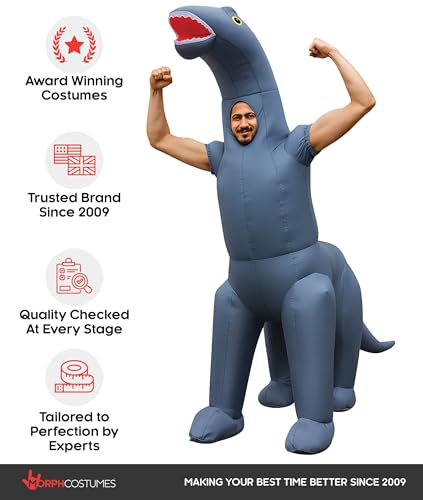 Morph Diplodocus Inflatable Costume, Inflatable Dinosaur Costume Adult, Halloween Costumes Men - Image 4