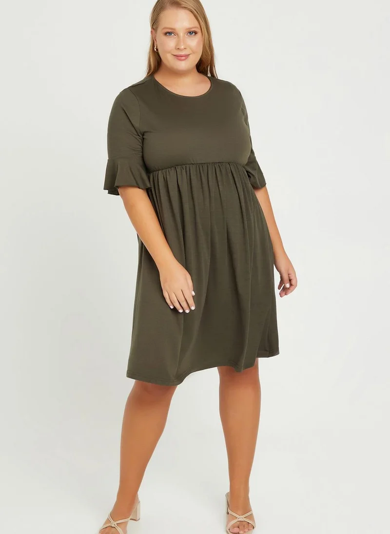 Styli Olive Babydoll Dress