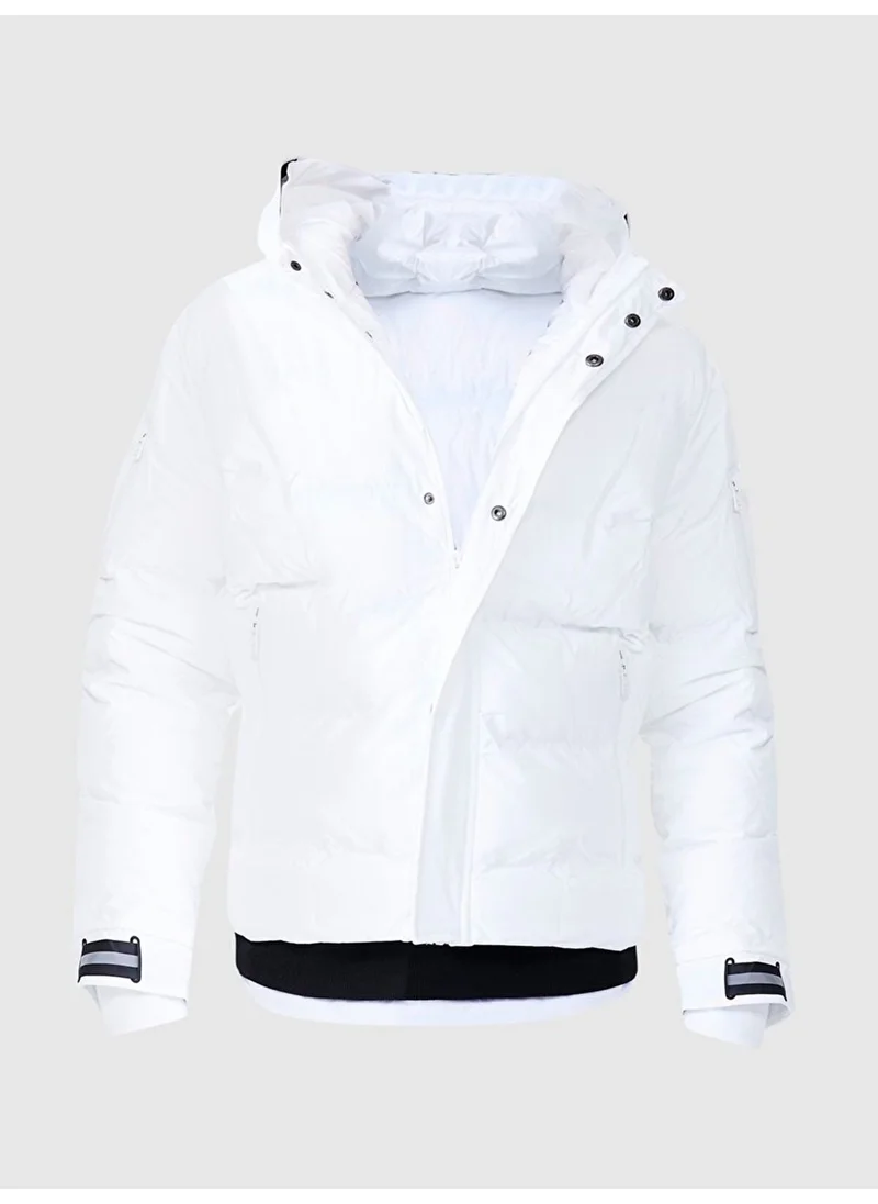 LTB Hooded Puffer White Jacket