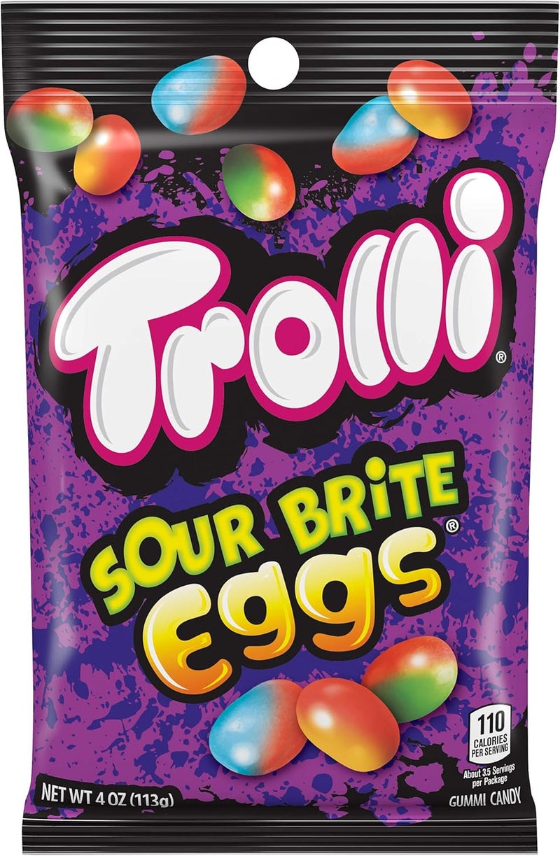 TROLLI حلوى ترولي سور برايت إيجيز متنوعة - كيس 4 أونصات - Image 1