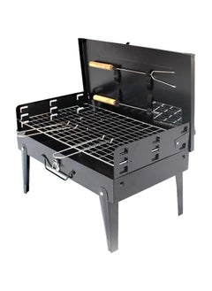 VIO Barbecue Grill Stainless Steel Charcoal Grill With Lid Accessories Foldable Durable Outdoor Household Camping BBQ Smoker for Outdoor Cooking Picnic Parties Trips Patio Backyard Camping Cooking Ramadan Get Together 45 X 42 X 25 CM  - Image 3