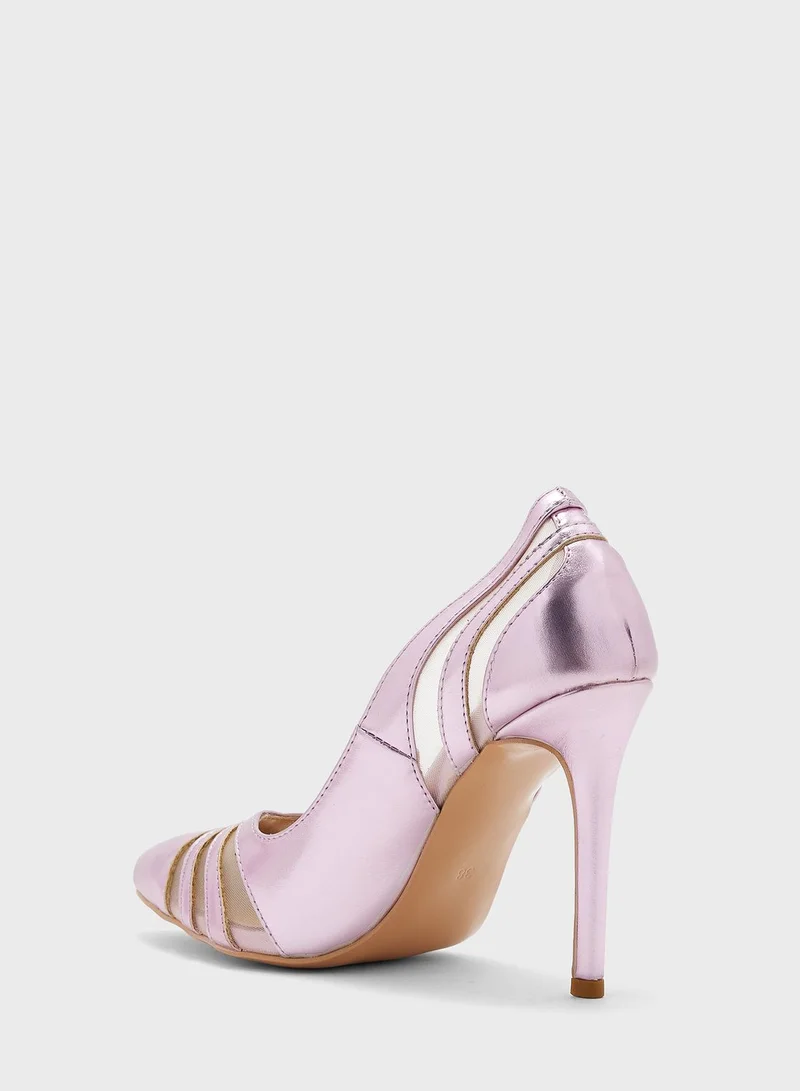 Khizana Cutout Detail Pointed Pump
