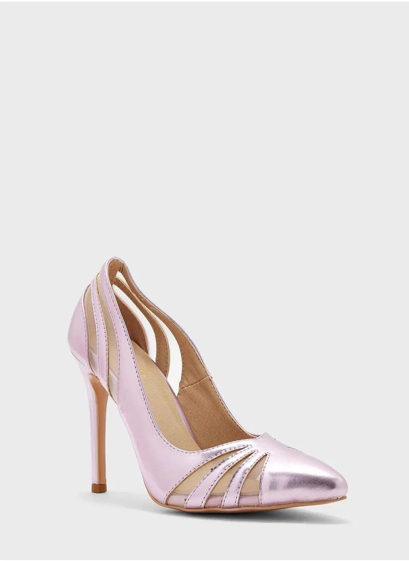 Khizana Cutout Detail Pointed Pump