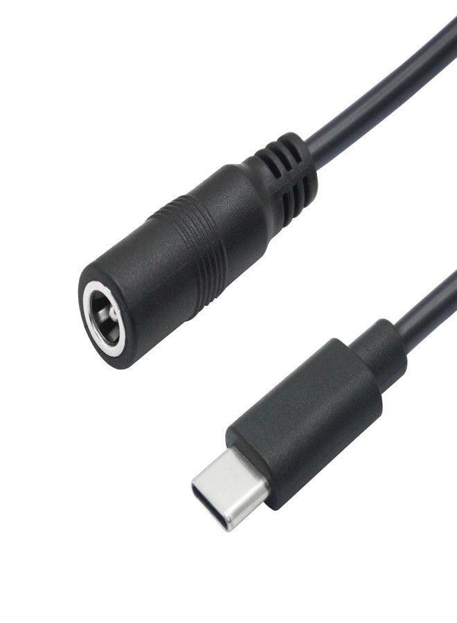 Maixbomr 4 قطع كابل طاقة DC 5.5 مم × 2.1 مم إلى USB C بطول 1 قدم، موصل DC 5521 ذكر إلى موصل USB Type C ذكر 5V 3A، كابل تمديد لشحن الطاقة، لمصباح المكتب LED، مروحة صغيرة وغيرها من معدات USB Type C - Image 2