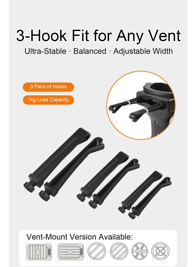 قطعتين حامل أكواب للسيارة, حوامل أكواب عالمية لفتحة التكييف, حامل مشروبات مقاوم للماء للسيارات للقهوة والزجاجة والمشروبات والعصير والشاي - Image 3