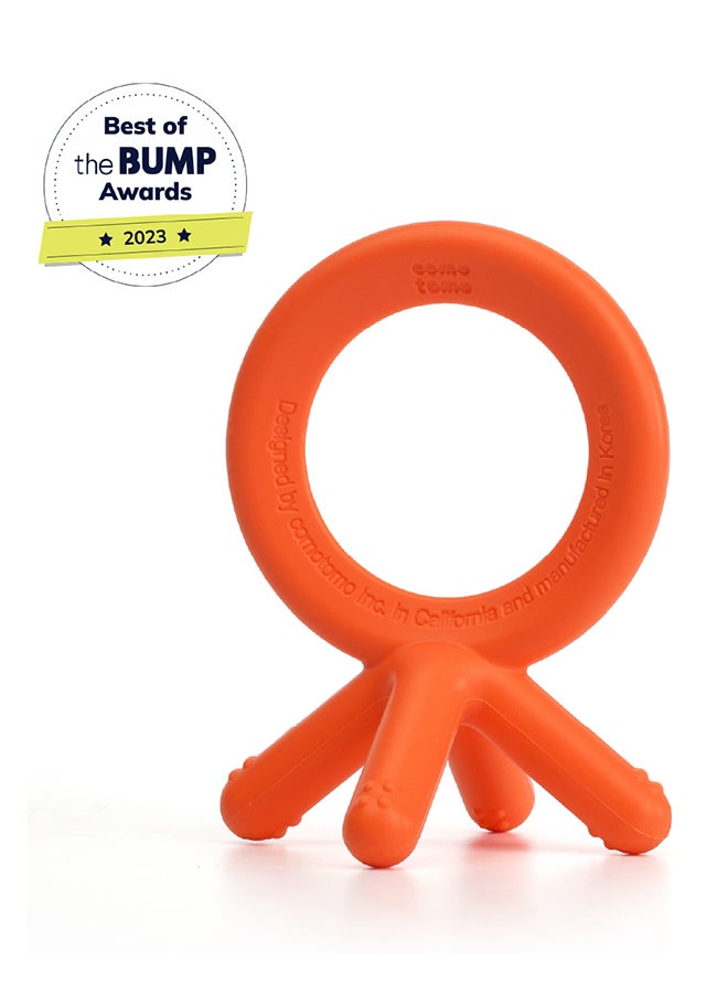 comotomo Natural Feel Baby Bottle 250 ML With Silicone Baby Teether, 3 Months + - Image 5