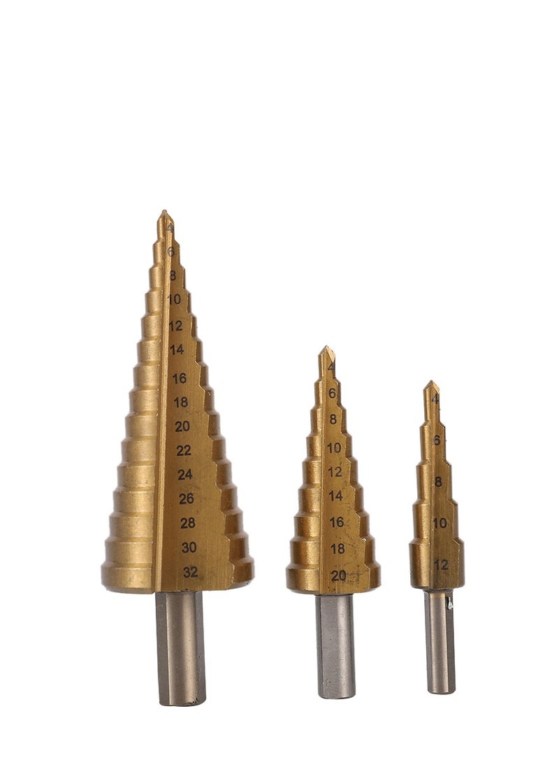 BMB tools Step Drill Set 3 Piece |Drilling Tool Multi-functional Hex Shank High Speed Steel |Perfect for home repairs and light jobs - Image 1