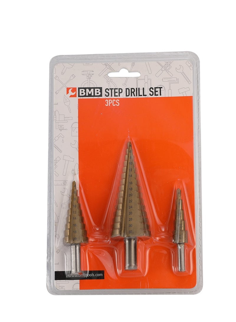 BMB tools Step Drill Set 3 Piece |Drilling Tool Multi-functional Hex Shank High Speed Steel |Perfect for home repairs and light jobs - Image 5