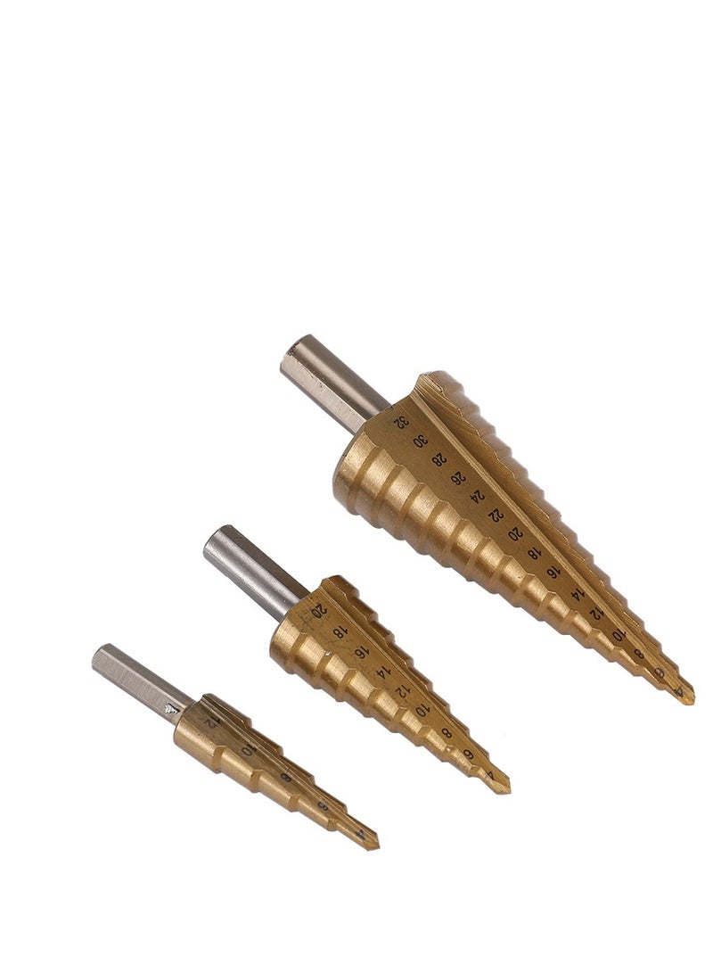 BMB tools Step Drill Set 3 Piece |Drilling Tool Multi-functional Hex Shank High Speed Steel |Perfect for home repairs and light jobs - Image 2