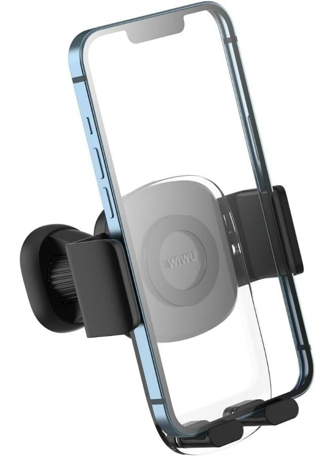 دبليو اي دبليو يو WIWU CH008 Mini Car Bracket Semi-Transparent, 360 degrees rotation, Lightweight design, Fixed positi Clear - Image 1
