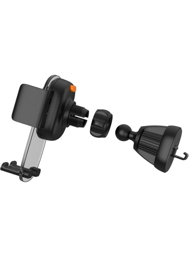 دبليو اي دبليو يو WIWU CH008 Mini Car Bracket Semi-Transparent, 360 degrees rotation, Lightweight design, Fixed positi Clear - Image 5