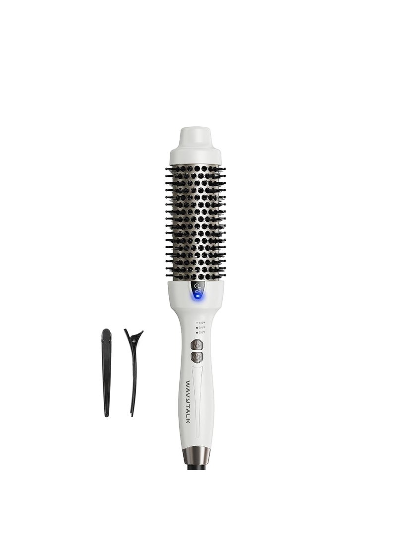 wavytalk Wavytalk Thermal Brush 15 Inch Blowout Express Ionic Thermal Round Brush Creates Blowout Look in 10 Minutes Makes Hair Shinier  Smoother Dual Voltage White 