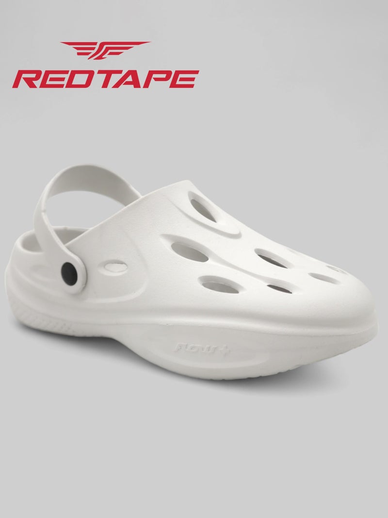 Red Tape Men's Stunner Comfortable Clogs || Sandals With Adjustable Back Strap For Men Off White, 11 UK - Image 2