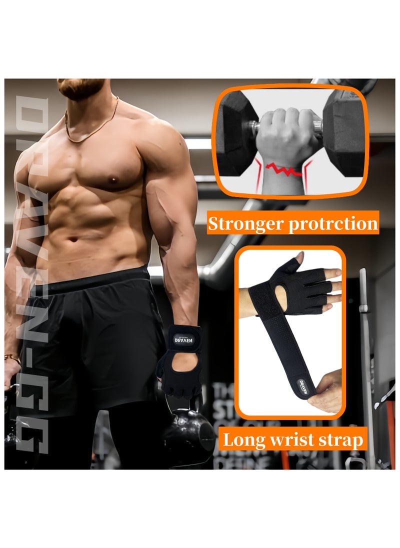 DRAVEN - GG - DRAVEN-GG Gym Gloves Men - Silicone Non-slip Palm Pad,enhanced Grip,high Performance, Breathable, Durable Workout Gloves - Wrist Support Fitness Gloves For Sport, Exercise, Weightlifting And Training - Image 1