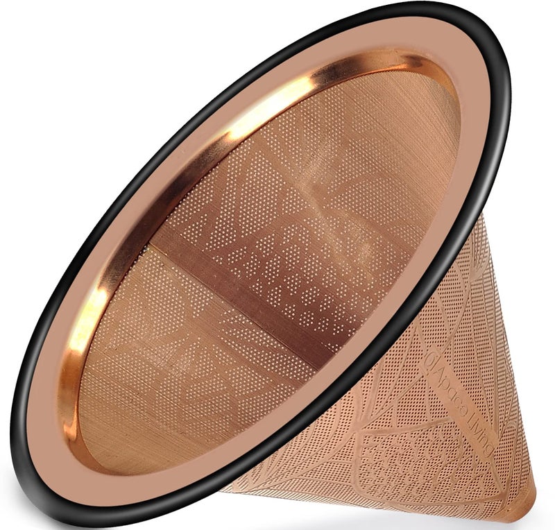 Apace Living Compatible with Chemex Hario V60 Pour Over Coffee Filter  Wide Metal Base Reusable Stainless Steel Coffee Dripper  Paperless Coffee Filter for Sustainable Brewing 