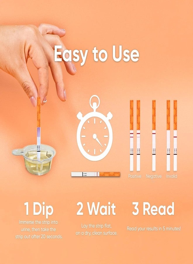Wondfo 5mm Pregnancy Test Strips - HCG Detection 25 MIU/ml, Home Test of Reliable Result - 10 Count - Image 3