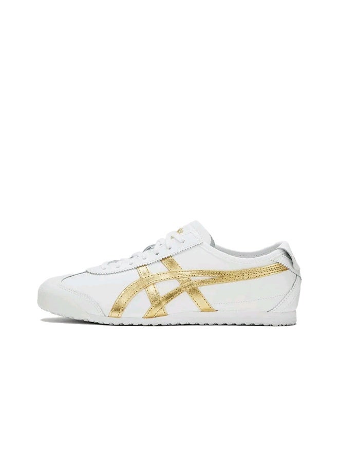 تايجر Onitsuka Tiger Mexico 66 Retro Casual Sneakers in White and Gold Size39