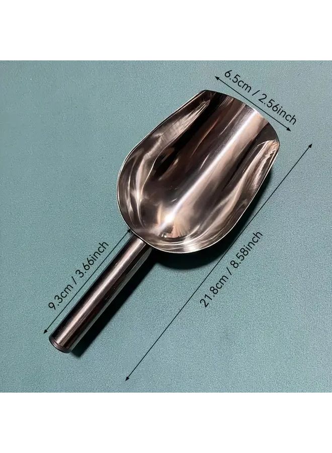 Stainless Steel Silvery Scoop For Ice Pet Food And Dry Goods With Easy Grip Handle - Image 4