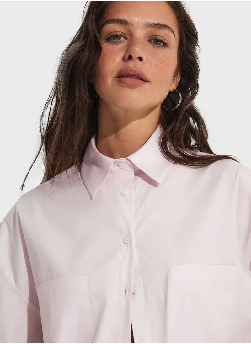 جون Pocket Detail Button Down Shirt