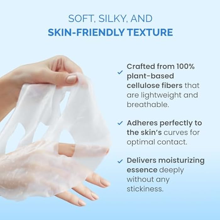 PLANTIFIQUE Facial Sheet Mask Coco Dew 5 Pack – Moisturizing Face Mask with Coconut & Ceramide – Radiant Skin Nourishing Korean Skincare Pack for All Skin Types - Image 4