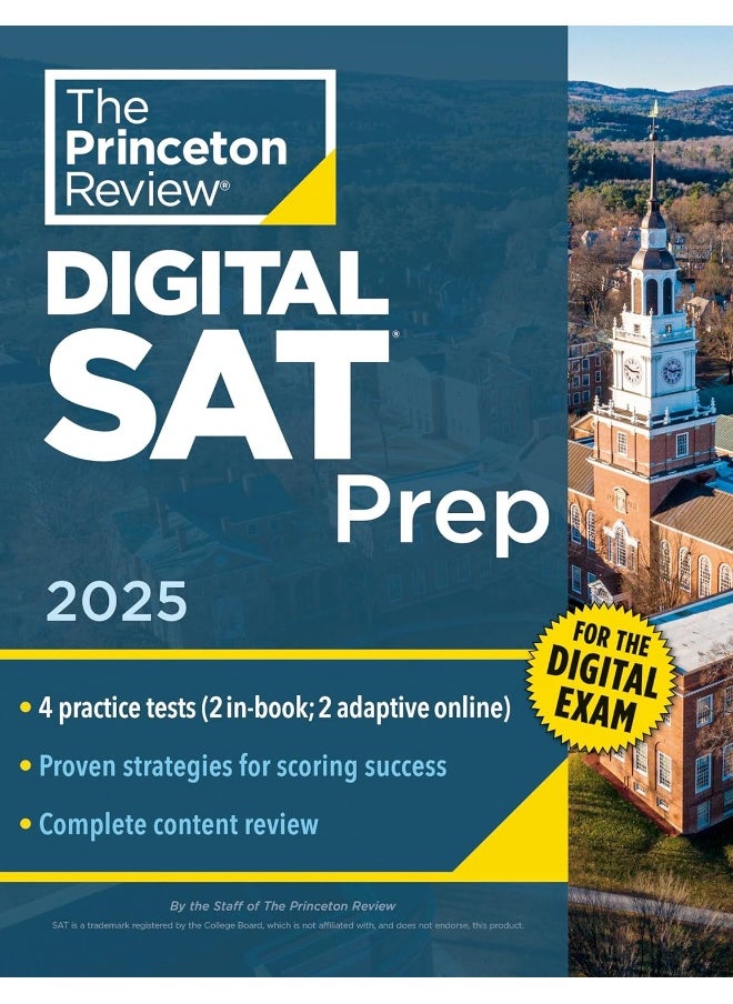null - Princeton Review Digital SAT Prep, 2025: 4 Full-Length Practice Tests (2 in Book + 2 Adapti - Image 1