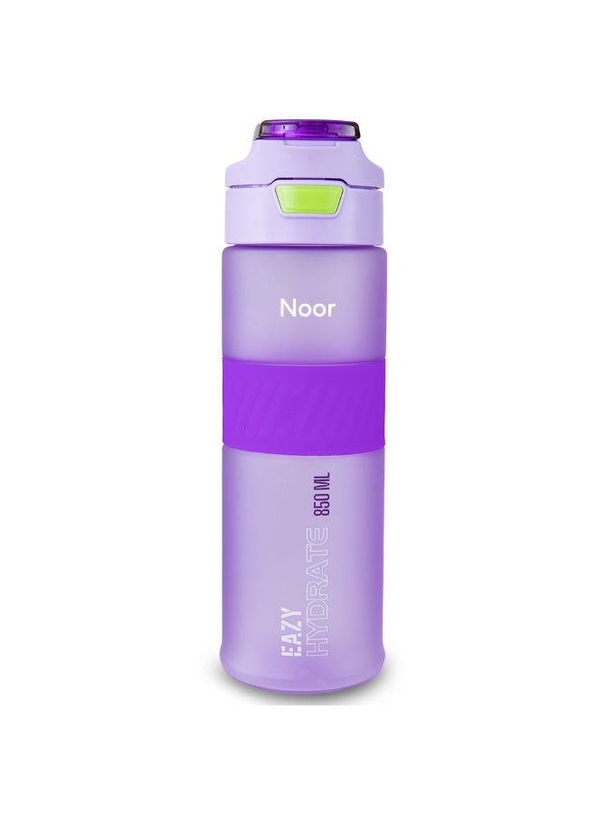 Eazy Kids Personalized Tritan Water Bottle 850ml with Spout Lid & Handle - Lavender Pulse - Image 1