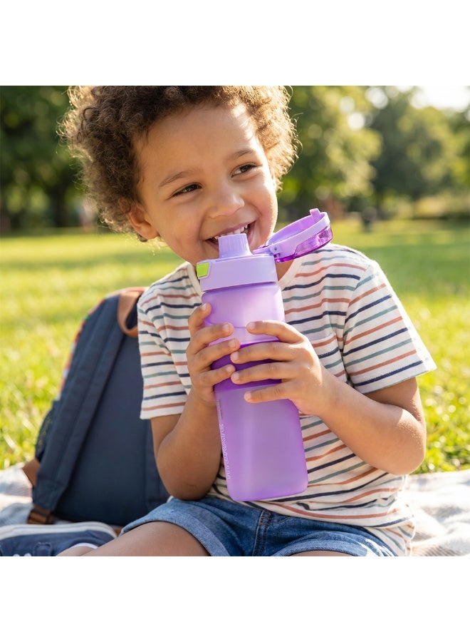 Eazy Kids Personalized Tritan Water Bottle 850ml with Spout Lid & Handle - Lavender Pulse - Image 3