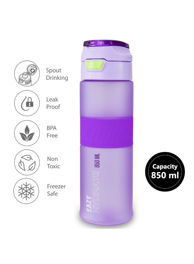 Eazy Kids Personalized Tritan Water Bottle 850ml with Spout Lid & Handle - Lavender Pulse - Image 5
