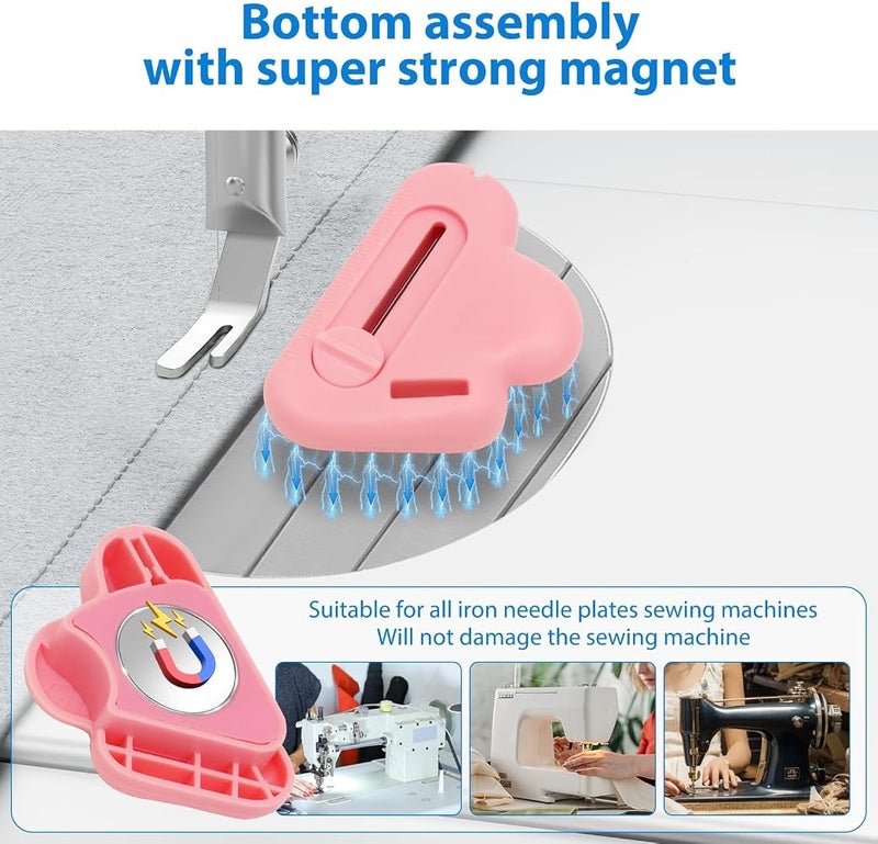 TERRIFI 3Pcs Magnetic Adjustable Seam Guide for Sewing Machines with Precise Hemmer Scale, Easy-to-Use Seam Rippers, Universal Stitch Remover – Professional Sewing Accessories Kit for Quilting & Tailoring - Image 4