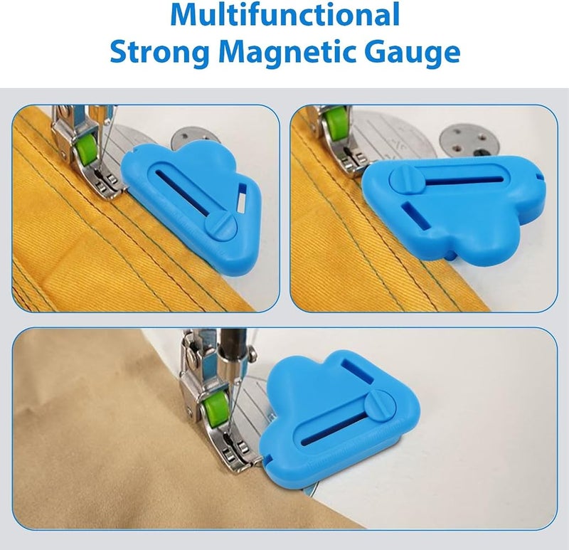 TERRIFI 3Pcs Magnetic Adjustable Seam Guide for Sewing Machines with Precise Hemmer Scale, Easy-to-Use Seam Rippers, Universal Stitch Remover – Professional Sewing Accessories Kit for Quilting & Tailoring - Image 5