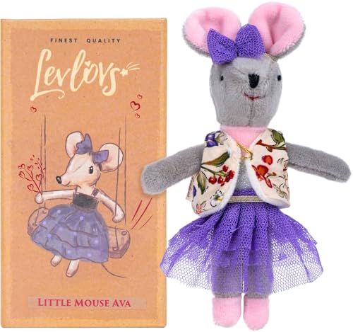 LEVLOVS Mouse in a Box Birthday Mouse Baby Mice in a Cheese Box Baby Registry Gift Birthday Gift Designer Doll - Image 1
