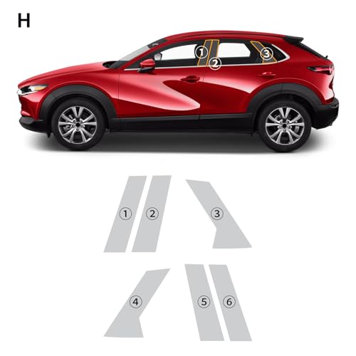 FDAIUN Precut Paint Protective Film for 2020-2025 Mazda CX30 8.5 Mil TPU PPF Clear Car HD Scratch Exterior Accessories (B-Pillar 6Pcs) - Image 2