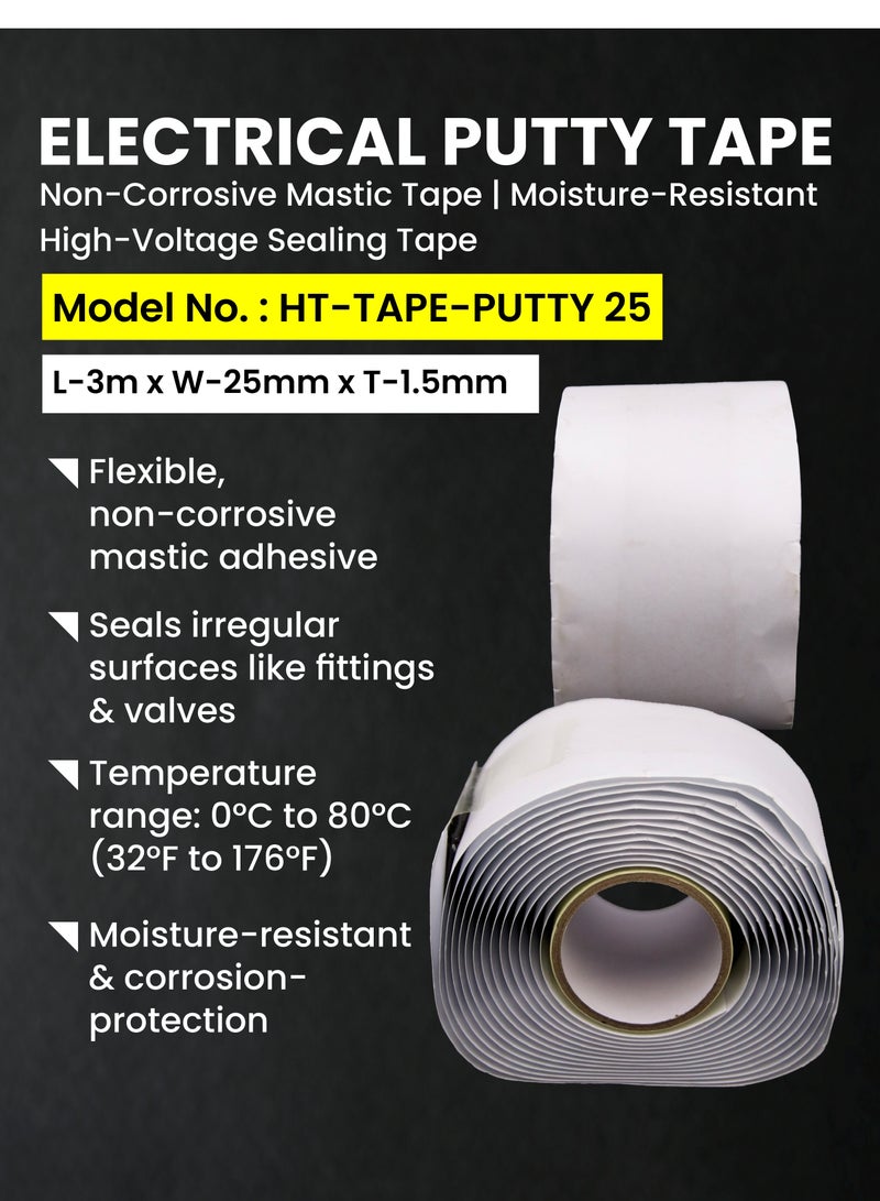 هاي-تيك شريط معجون 3 م × 25 مم × 1.5 مم - Image 3