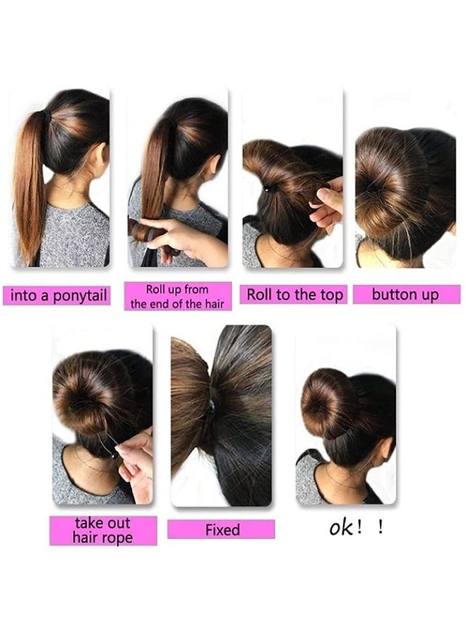 3 قطع ماجيك رول أداة الشعر الدائري DIY الشعر رغوة الدائري المشكل سناب الشعر دونات كعكة اكسسوارات الشعر ، طويل مشبك نايلون الشعر الدائري ماجيك أداة تصفيف الشعر للنساء حامل ذيل حصان - Image 5