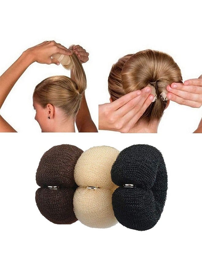 3 قطع ماجيك رول أداة الشعر الدائري DIY الشعر رغوة الدائري المشكل سناب الشعر دونات كعكة اكسسوارات الشعر ، طويل مشبك نايلون الشعر الدائري ماجيك أداة تصفيف الشعر للنساء حامل ذيل حصان - Image 1