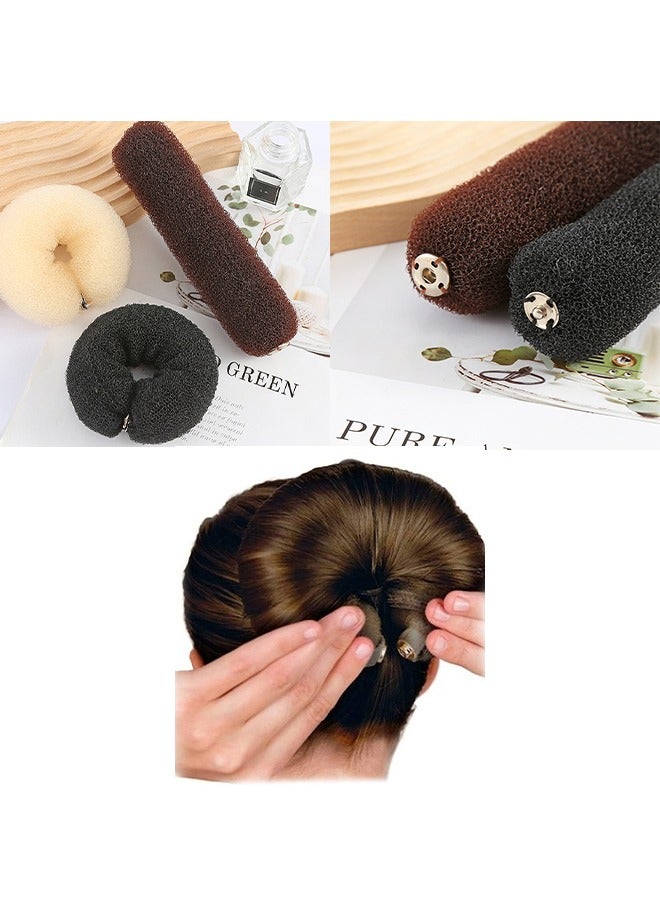 3 قطع ماجيك رول أداة الشعر الدائري DIY الشعر رغوة الدائري المشكل سناب الشعر دونات كعكة اكسسوارات الشعر ، طويل مشبك نايلون الشعر الدائري ماجيك أداة تصفيف الشعر للنساء حامل ذيل حصان - Image 4