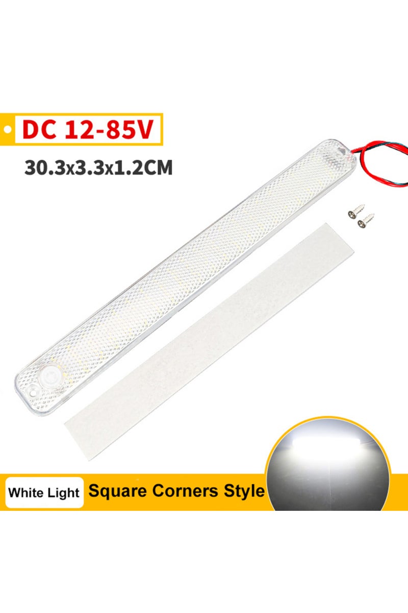 شريط إضاءة داخلي للسيارة من النوع 1-S، يعمل بجهد 12 فولت أو 24 فولت، مزود بـ 84 مصباح LED ومفتاح تشغيل، مصباح قراءة LED للسيارة