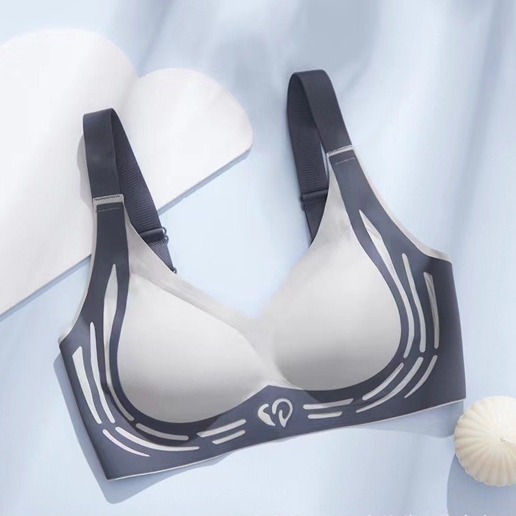 Plus Size Sports Underwear Accessory Breast Soft Support Adjustable Small Chest Gathered Anti-Sagging Running Fixed Cup - Image 1