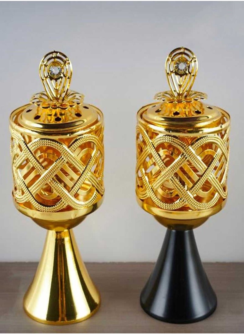 Bakhoor BoSidin Mini Elegant Arabic Oud Incense Burner 12 cm Height for Home and Office | Bakhoor Holder Small Decore and Fragrance  - Image 2