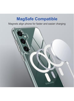 Waldic Samsung Galaxy S24 FE Magsafe Case|Ultra-Hybrid Back Case Cover Compatible With Magsafe|Camera Protection|Hard Crystal Clear Back|Shockproof Bumper Case Cover For Samsung Galaxy S24 FE - Clear  - Image 5