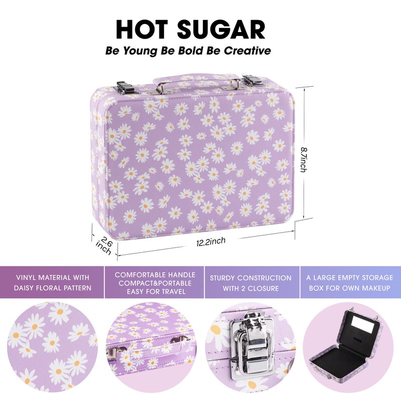Hot Sugar Makeup Kit for Teenager Girls 10-12, All in One Beginner Makeup Kit for Women Full Kit, Teen makeup kit Cosmetic Gift Set on Birthday Christmas(Purple Daisy) - Image 2