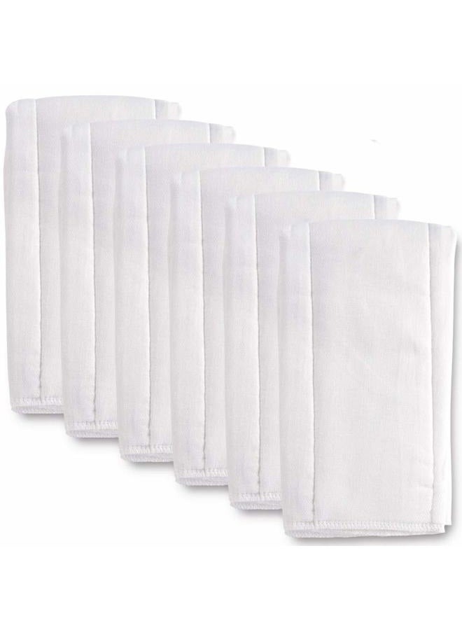 Fasoar Cloth Diapers Prefold Covers 6 Pack - 6 ply 100% Unbleached Cotton, Thick Washable Absorbent Diaper Covers for Babies and Toddlers Multi-Use (10-35 lbs) 6 Pack - Image 1