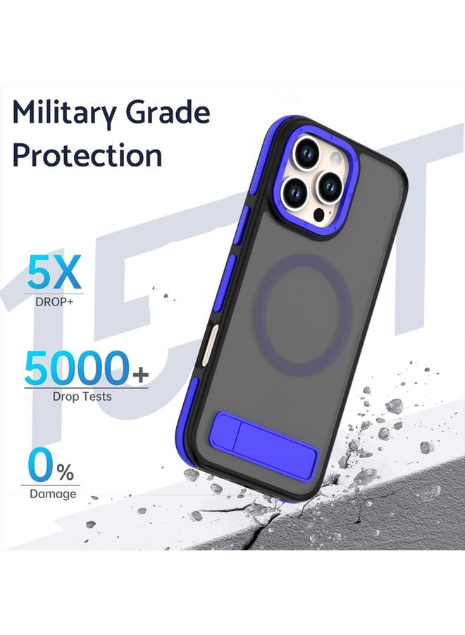 erorex Case For iPhone 16 Pro Dual-Color Skin Feel Magsafe Phone Case with Holder - Image 2