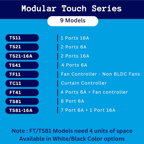 Smarteefi Touch 4 Port WiFi Smart Switch, Execute Schedule Even if no Internet, Compatible with Alexa/Google Home (Black) - Image 2